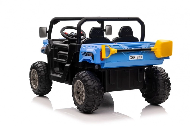 Blue Battery Operated Ride-On Car 4x4