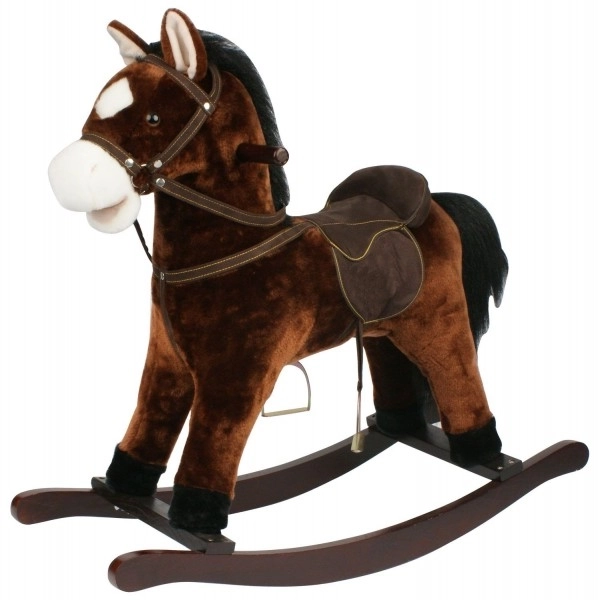 Brown Plush Rocking Horse – Light Brown