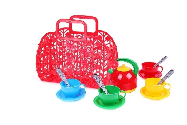 Plastic Dish Set in Purse Bag