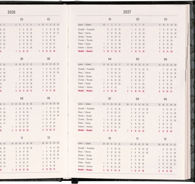 Agenda settimanale magnetica Harry Potter Lumos 2026, 11 x 16 cm