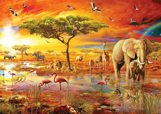 Safari in Africa 3000 Piece Puzzle