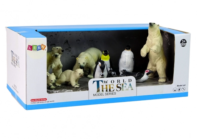 Large Set of Polar Animal Figures