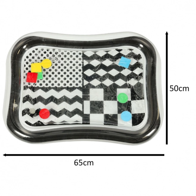 Inflatable Sensory Water Mat for Babies Black and White Patterns