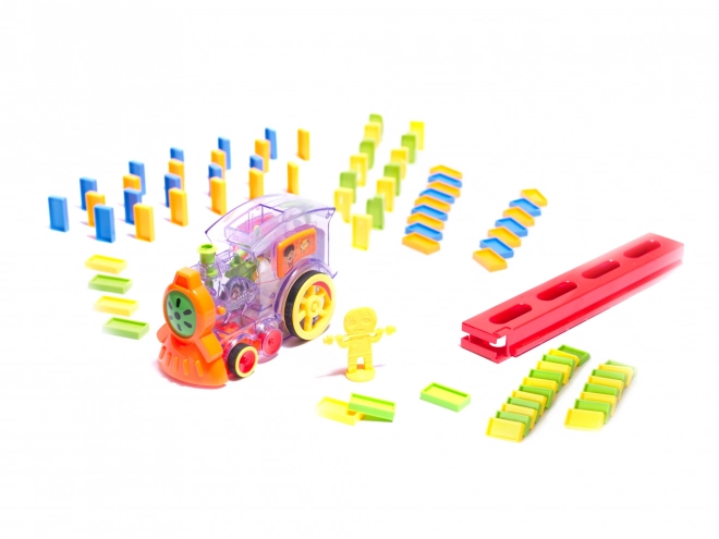 Colorful Domino Train Puzzle – Transparent