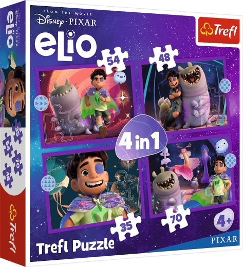 Trefl puzzle Elio kosmiczne misje 4 w 1 (35, 48, 54, 70 elementów)