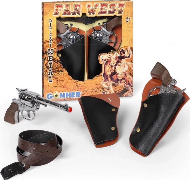 Cowboy Set with 2 Revolvers and Belt