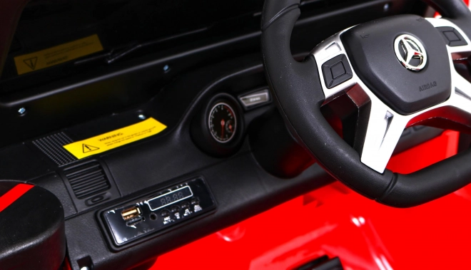 Mercedes G63 AMG Battery Operated Car Red + Remote Control + 6 EVA Wheels + Slow Start + MP3 LED
