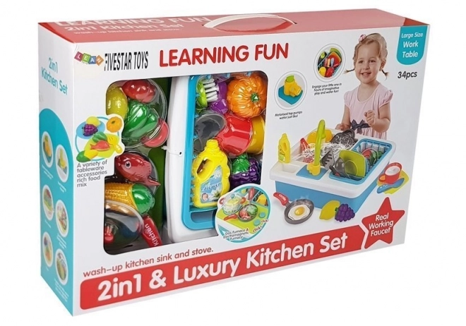 Play Sink and Stove Kitchen Set with Water