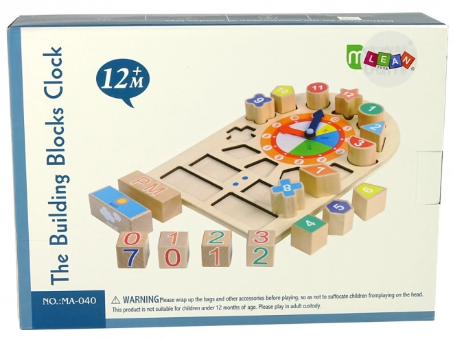 Wooden Educational Clock Shape Sorter