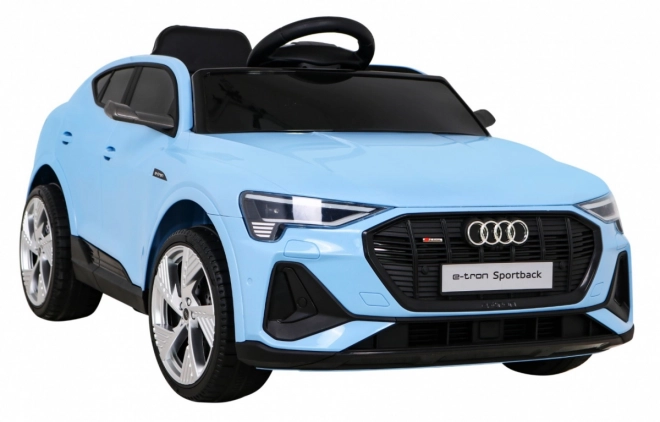 Audi E-Tron Sportback pre deti + Pilot + pohon 4x4 + pomalý rozjazd + rádio MP3 + LED – Modrá