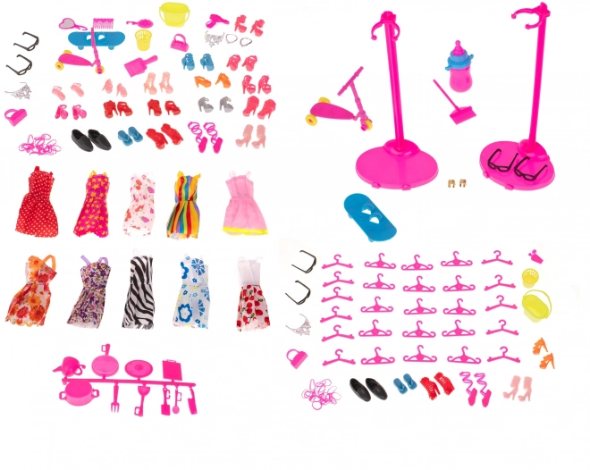 Doll Clothes And Accessories Set 85 Pieces