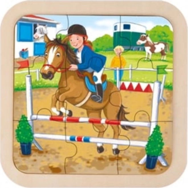 Goki Wooden Puzzle Firefighters