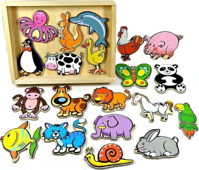 Animal Wooden Magnets Set