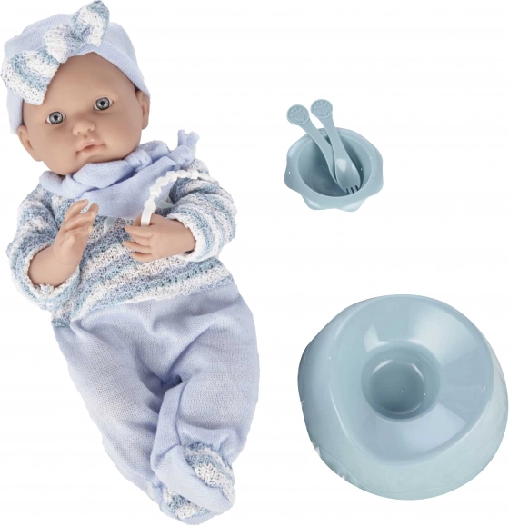 beba u plavom kombinezonu 40 cm s dodacima