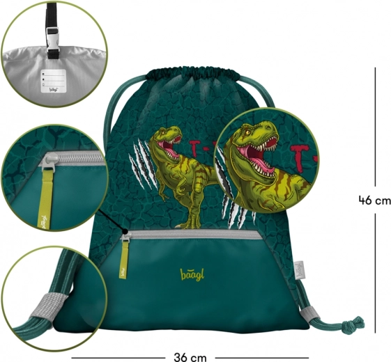 Tasca frontale con cerniera per piccoli oggetti