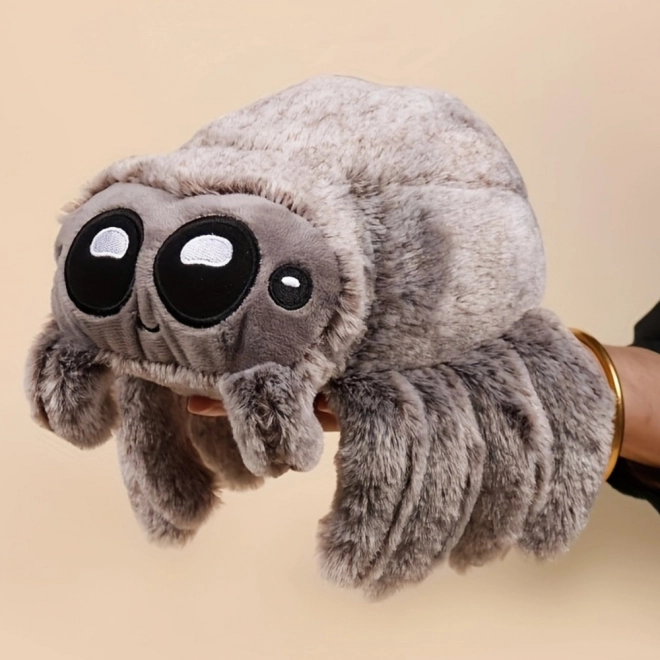 Pluszowy pająk przytulanka szary 18 cm