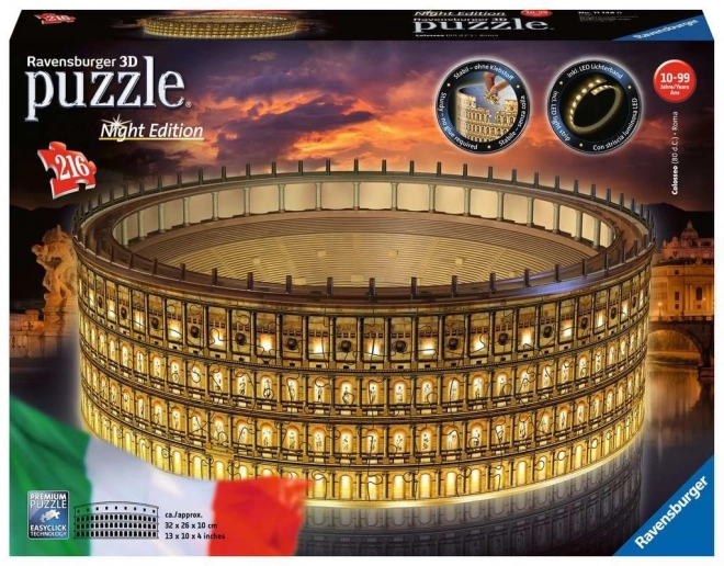 Ravensburger 3D Puzzle Night Edition Colosseum Rome