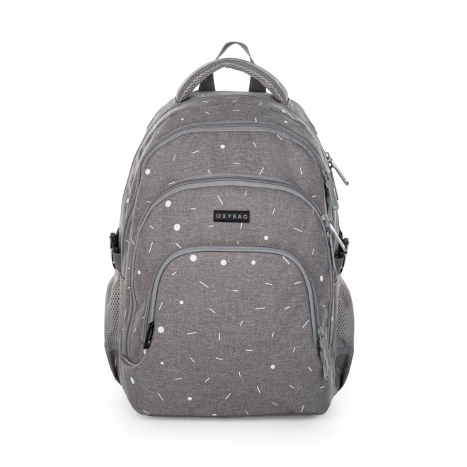 Oxy Scooler Student Backpack - Grey Geometric