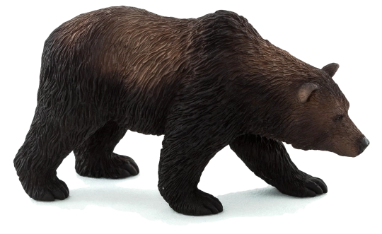 Realistic Grizzly Bear Figure