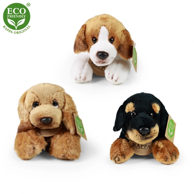 Eco-friendly plush lying dog 18 cm