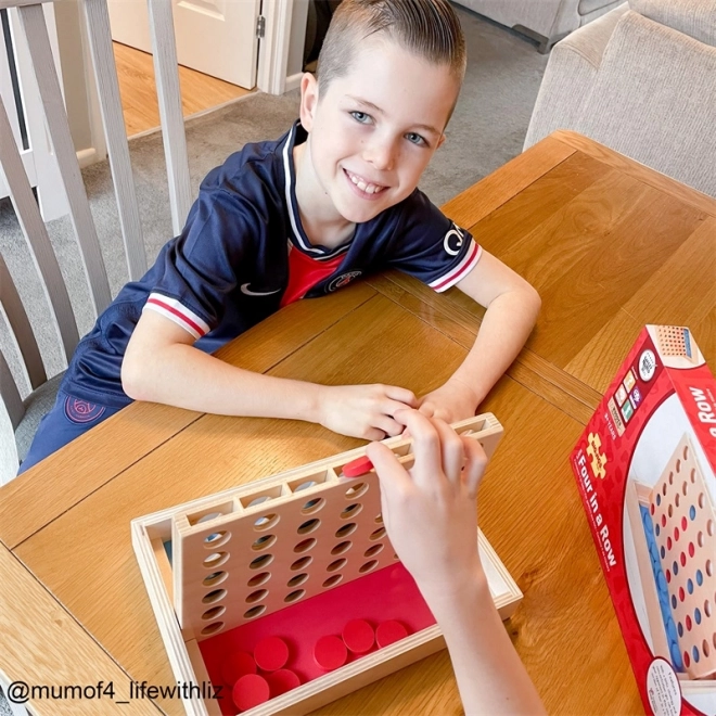 Connect Four Wooden Strategy Game