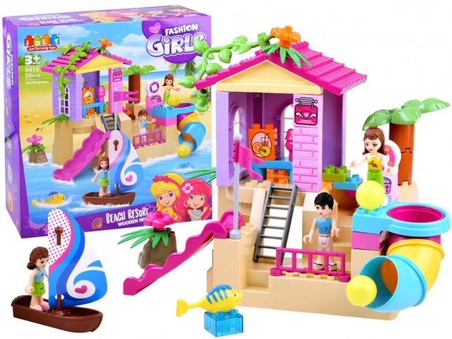 Colorful Building Blocks Beach House Set