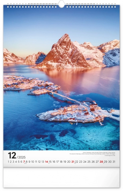 Notique Wall Calendar Mountains 2025