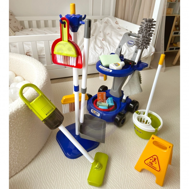Woopie set pulizia carrello XXL 3 in 1 29 pezzi blu