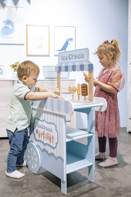 Wooden Ice Cream Stand Set