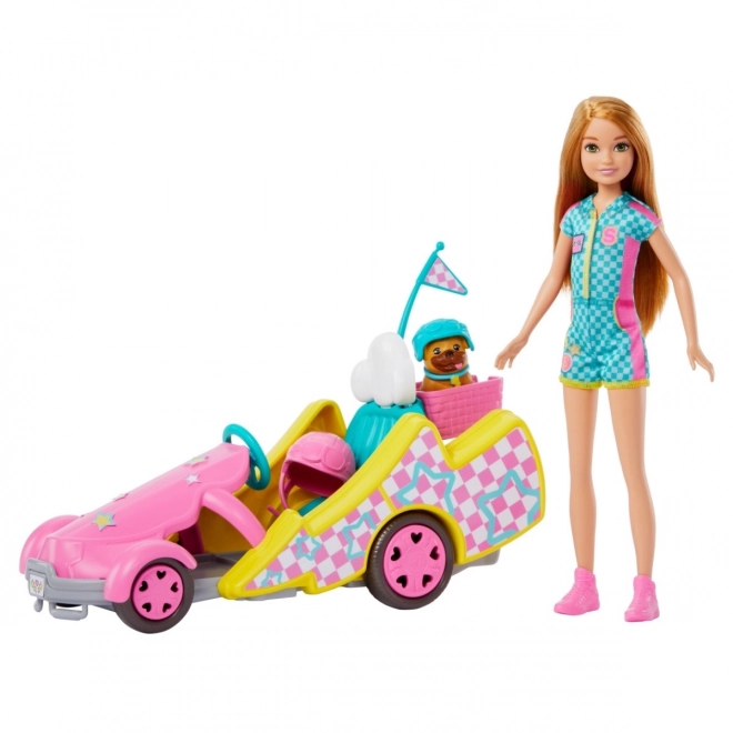 Panenka Barbie Stacie a filmové auto Gokart