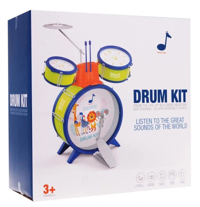 Colorful Safari Drum Set for Kids