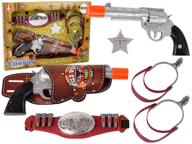 Cowboy Play Set with Revolver and Accessories