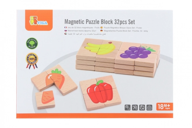 Wooden Magnetic Fruit Puzzle