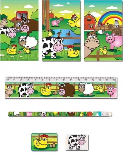 Farm Animal Stationery Set