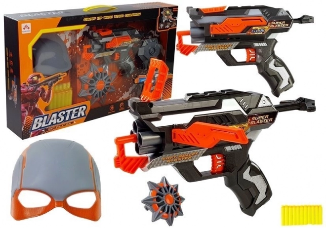 Expandable Foam Dart Gun with Mask