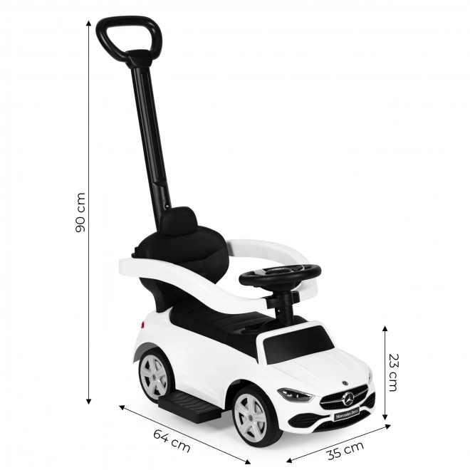 Ride-On Pusher Car with Interactive Mercedes Steering Wheel