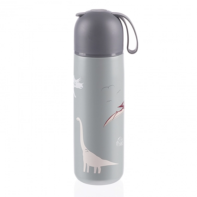 Insulated Steel Thermos with Silicone Handle, 400 ml - Dino