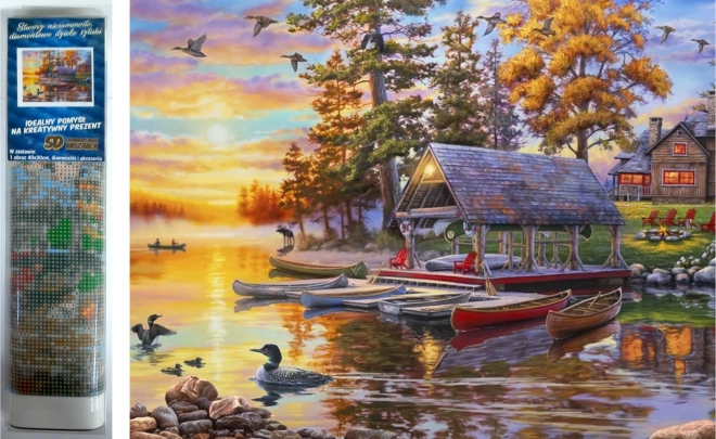 Diamond Painting Kit Boats - 30x40cm