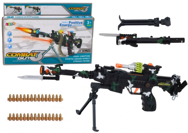 Military Toy Rifle with Lights and Sounds