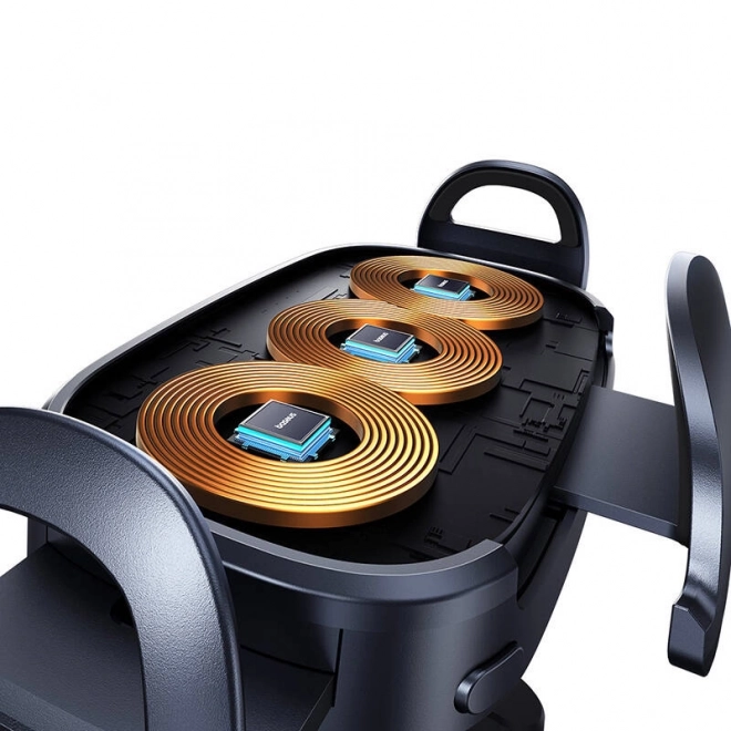 Supporto per auto con caricatore wireless Baseus LightChaser nero