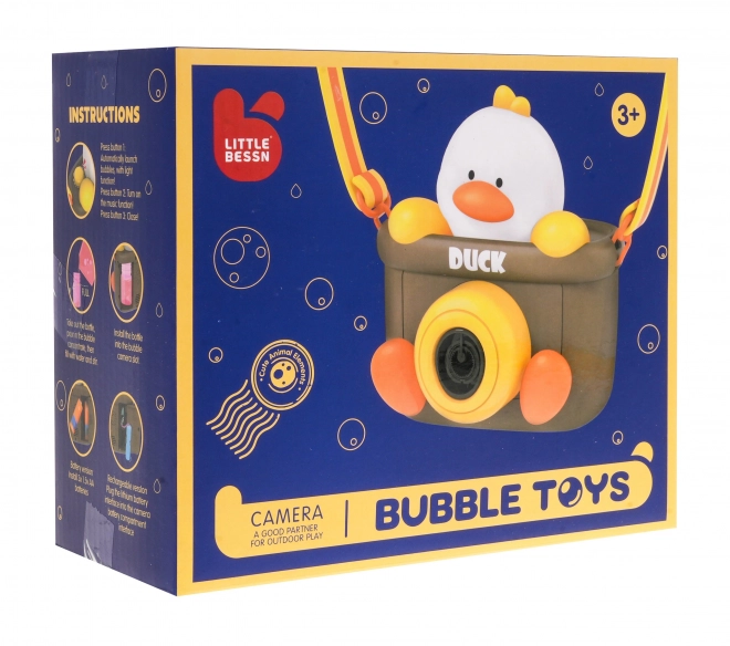 Bubble Camera with Duck for Kids 3+