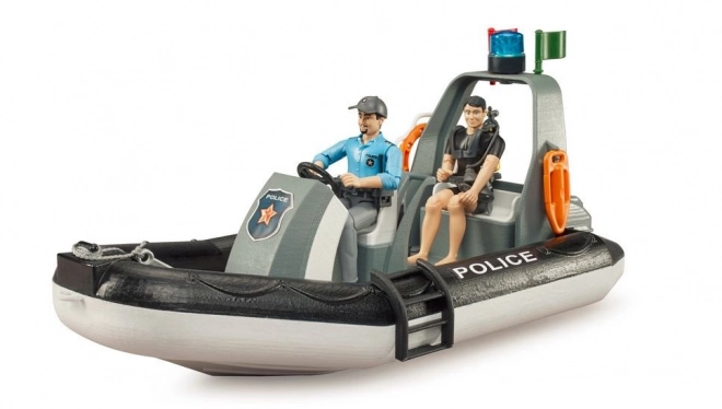 Bruder Police Boat with Officer and Diver