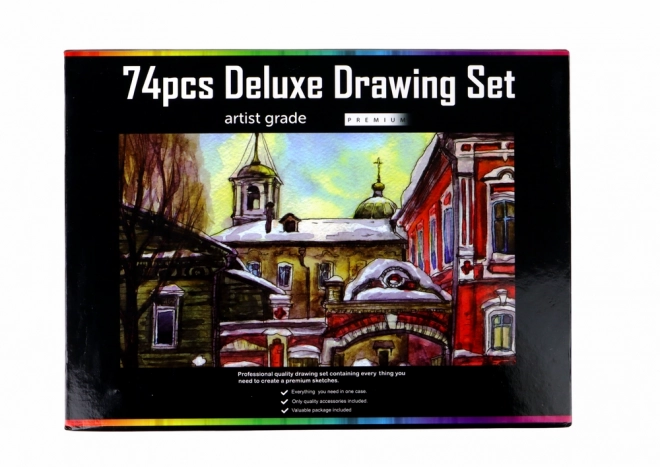 Drawing Set with Color Pencils in a Box