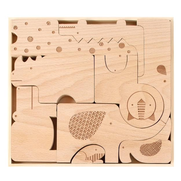 Safari Animal Wooden Puzzle by Petit Collage