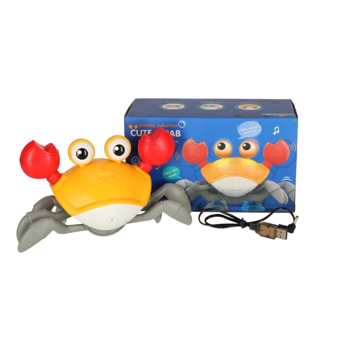 Interactive Crawling Crab Toy with Sound – Orange