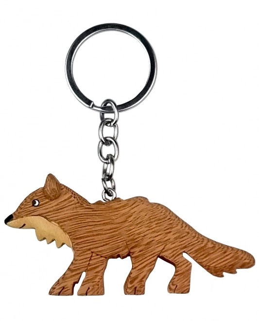 Large Wooden Keychain Fox