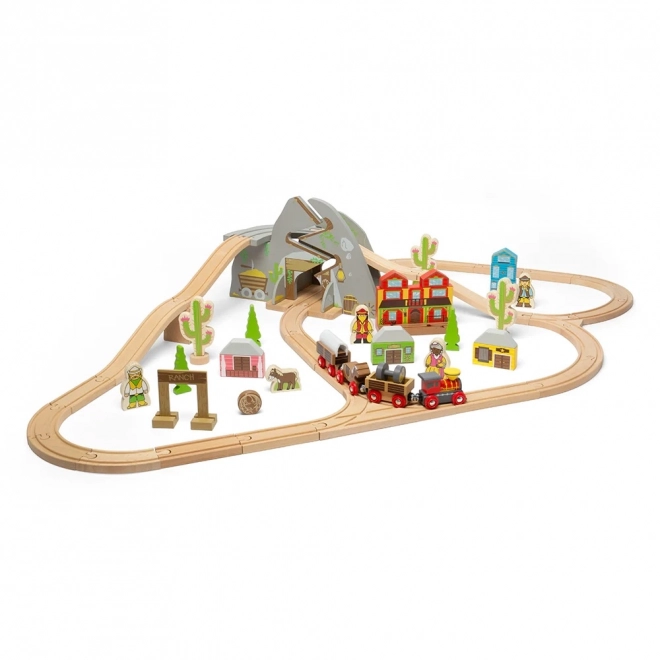 Wooden Train Set Wild West