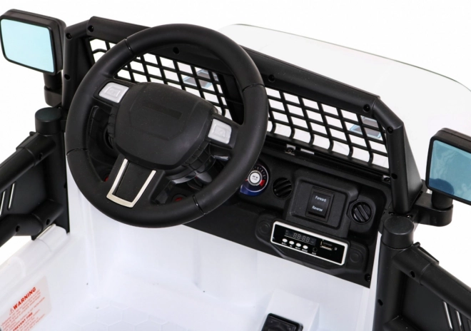 Mașină pe baterii Jeep Dark Night pentru copii + pornire lentă + EVA + LED audio – Bílé