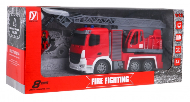 Remote Control Fire Truck with Water Hose and Interactive Features for Kids 3+