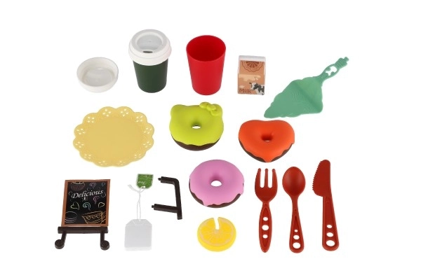 Kitchen Set with Plastic Dishes and Foods